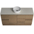 Nevada Vanity 1500mm Centre White Gloss Above Counter Basin SilkSurface Top Floor standing (NEV-V-1500-C-SSA-F)