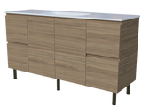 Nevada Vanity 1500mm Centre Bowl Stadium Top On Legs (NEV-V-1500-C-STD-L)