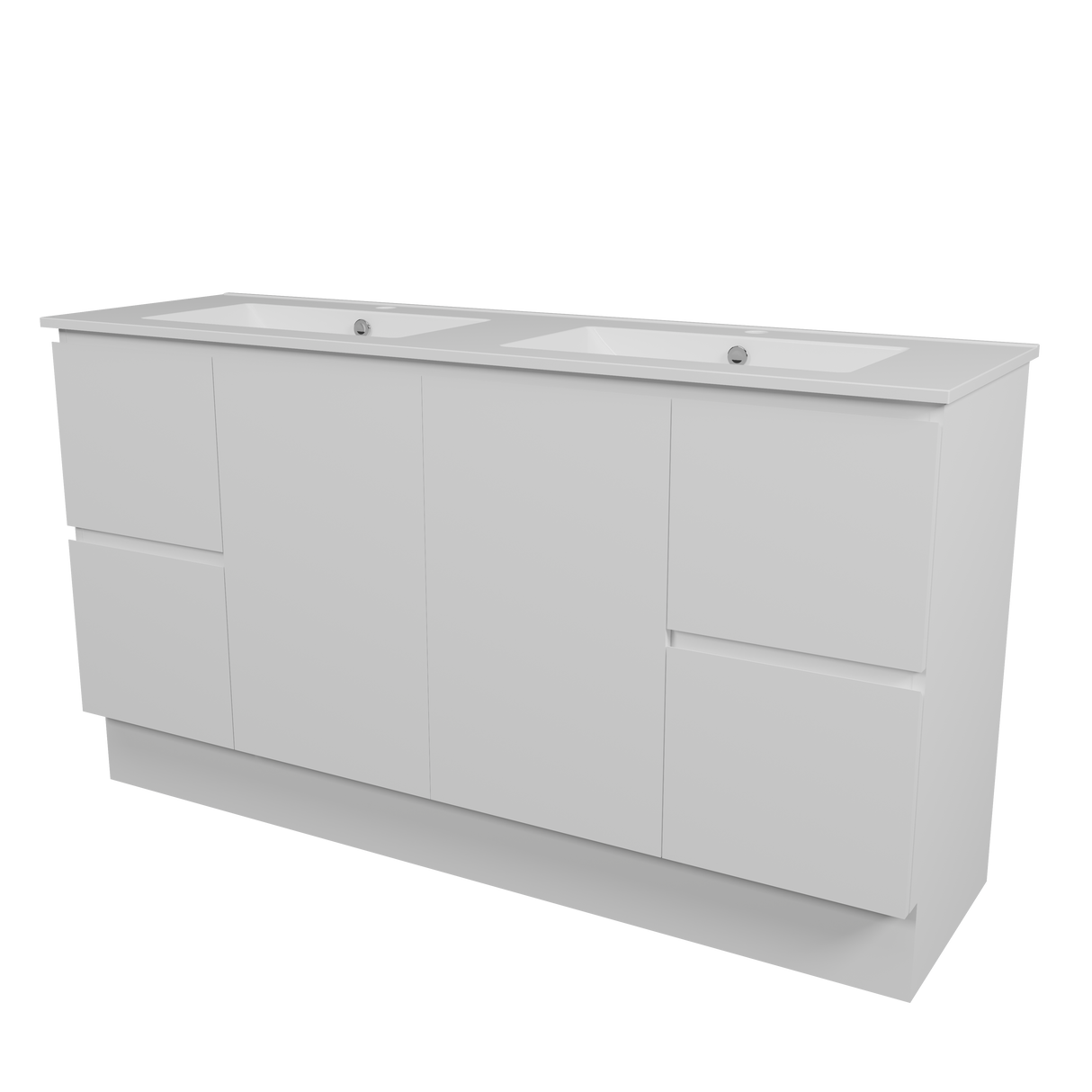 Nevada Vanity 1500mm Double Bowl Alpha Top Floor standing (NEV-V-1500-D-APH-F)