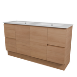 Nevada Vanity 1500mm Double Bowl Alpha Top Floor standing (NEV-V-1500-D-APH-F)