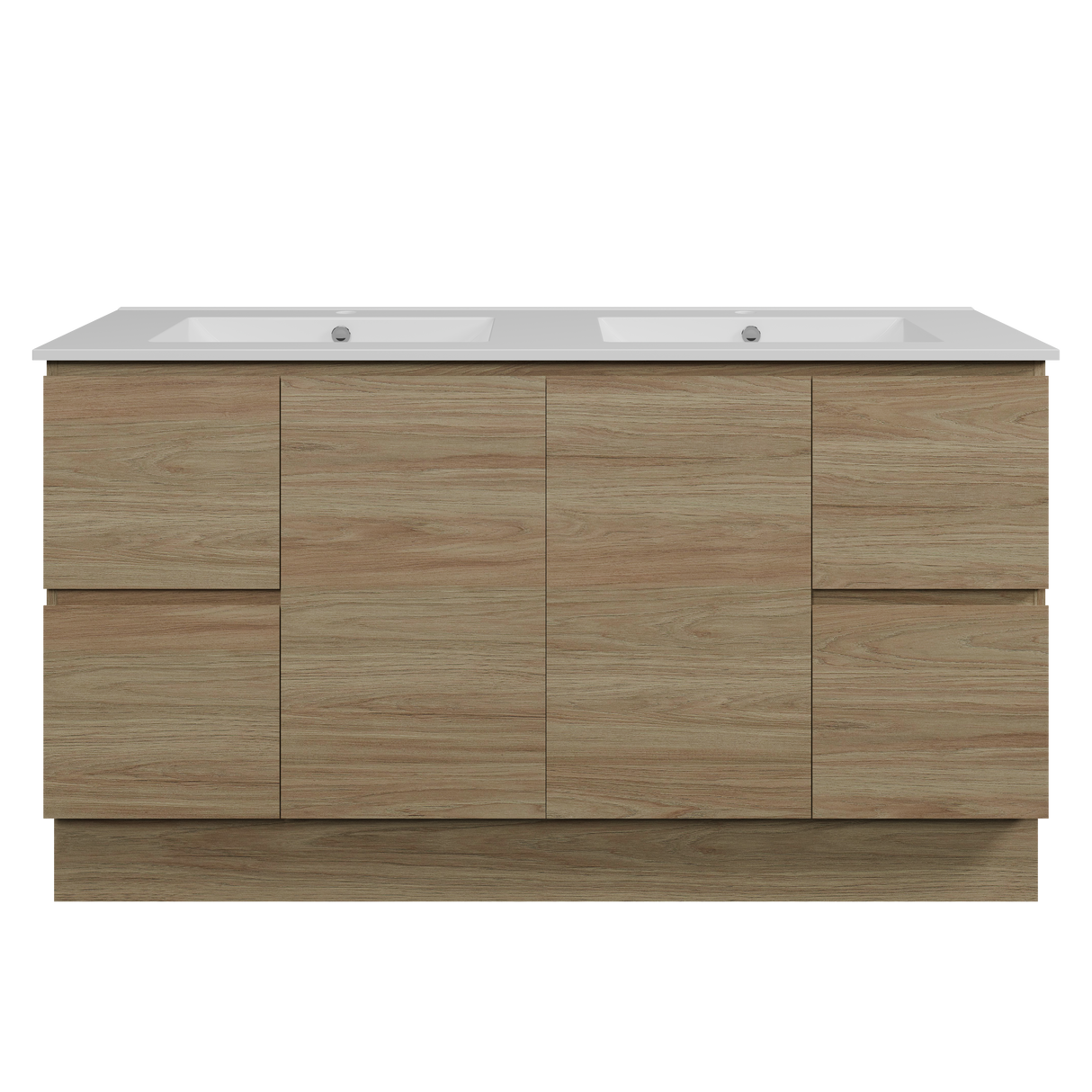 Nevada Vanity 1500mm Double Bowl Alpha Top Floor standing (NEV-V-1500-D-APH-F)