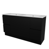 Nevada Vanity 1500mm Double Bowl Alpha Top Floor standing (NEV-V-1500-D-APH-F)