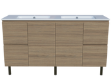 Nevada Vanity 1500mm Double Bowl Alpha Top On Legs (NEV-V-1500-D-APH-L)