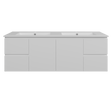 Nevada Vanity 1500mm Double Bowl Alpha Top Wall hung (NEV-V-1500-D-APH-W)