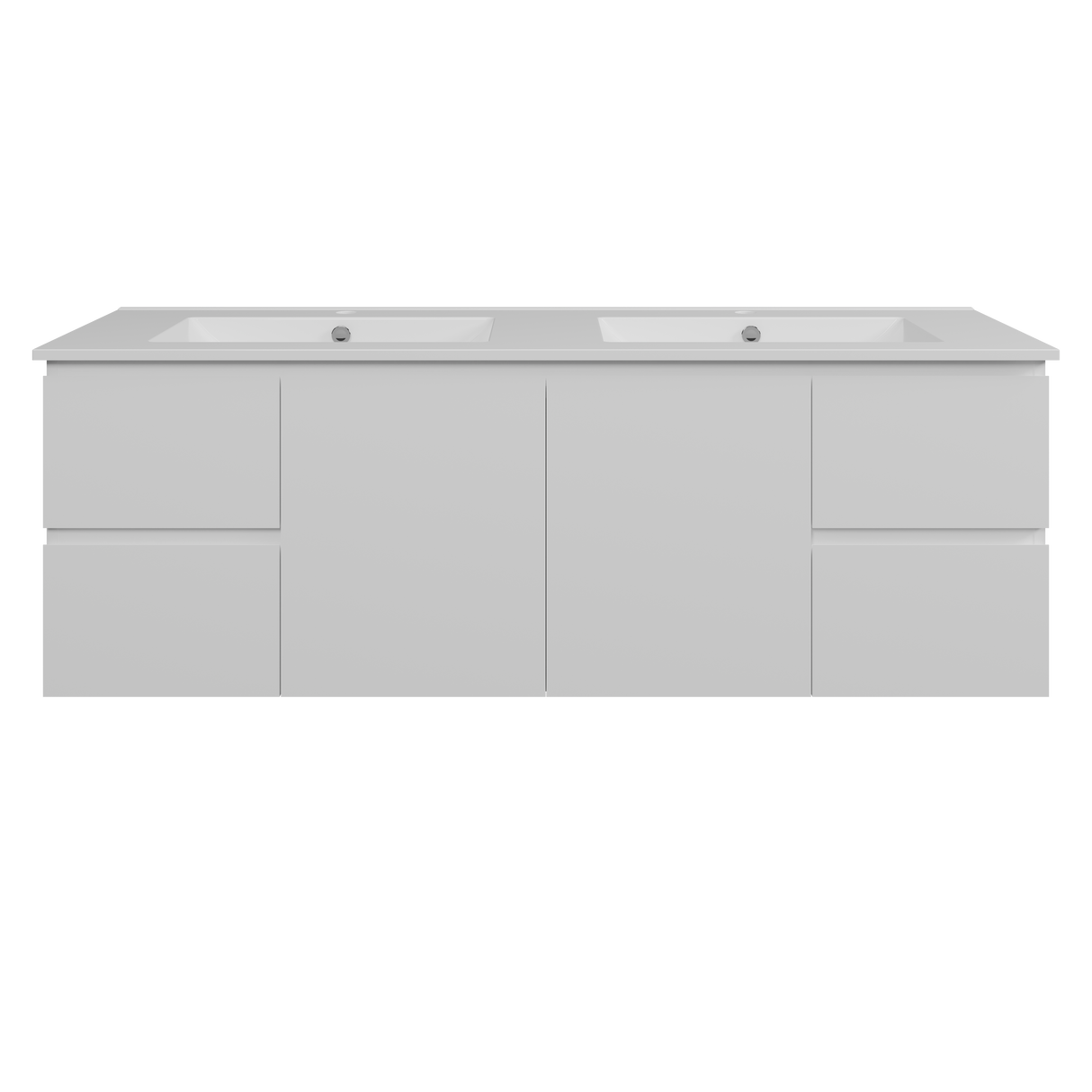 Nevada Vanity 1500mm Double Bowl Alpha Top Wall hung (NEV-V-1500-D-APH-W)