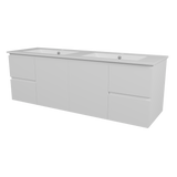 Nevada Vanity 1500mm Double Bowl Alpha Top Wall hung (NEV-V-1500-D-APH-W)