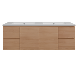 Nevada Vanity 1500mm Double Bowl Alpha Top Wall hung (NEV-V-1500-D-APH-W)