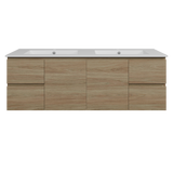 Nevada Vanity 1500mm Double Bowl Alpha Top Wall hung (NEV-V-1500-D-APH-W)