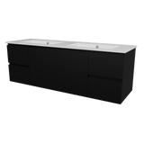 Nevada Vanity 1500mm Double Bowl Alpha Top Wall hung (NEV-V-1500-D-APH-W)