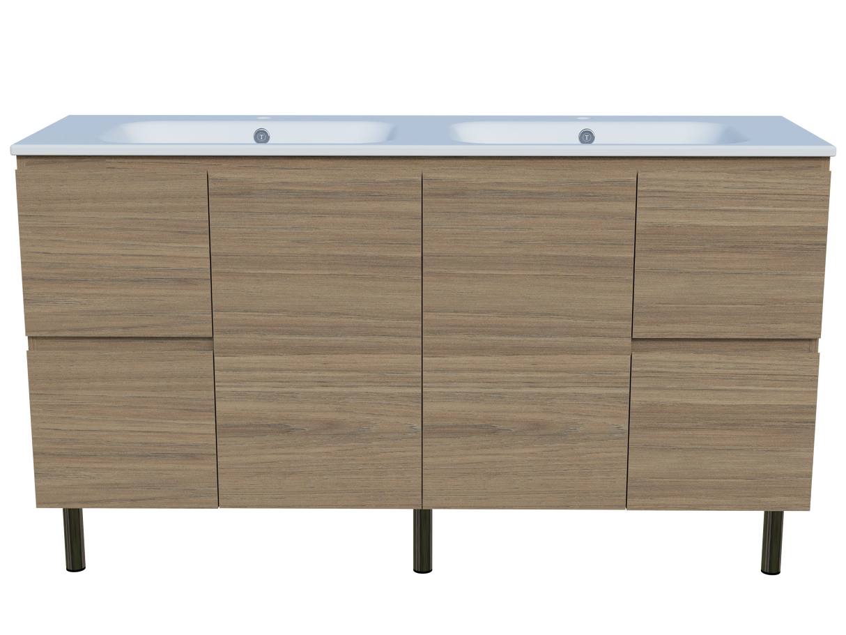 Nevada Vanity 1500mm Double Bowl Haven Top On Legs (NEV-V-1500-D-HVN-L)