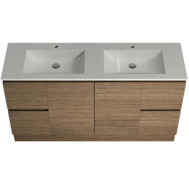 Nevada Vanity 1500mm Double Bowl Regal Top Floor standing (NEV-V-1500-D-REG-F)