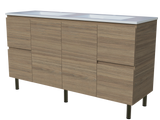 Nevada Vanity 1500mm Double Bowl Regal Top On Legs (NEV-V-1500-D-REG-L)
