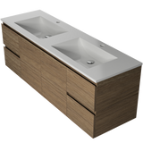 Nevada Vanity 1500mm Double Bowl Regal Top Wall hung (NEV-V-1500-D-REG-W)