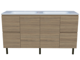 Nevada Vanity 1500mm Double Bowl Stadium Top On Legs (NEV-V-1500-D-STD-L)