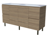 Nevada Vanity 1500mm Double Bowl Stadium Top On Legs (NEV-V-1500-D-STD-L)