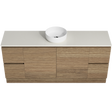 Nevada Vanity 1800mm Centre White Gloss Above Counter Basin SilkSurface Top Floor standing (NEV-V-1800-C-SSA-F)