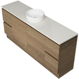 Nevada Vanity 1800mm Centre White Gloss Above Counter Basin SilkSurface Top Floor standing (NEV-V-1800-C-SSA-F)