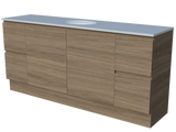 Nevada Vanity 1800mm Centre White Gloss Under Counter Basin SilkSurface Top Floor standing (NEV-V-1800-C-SSU-F)