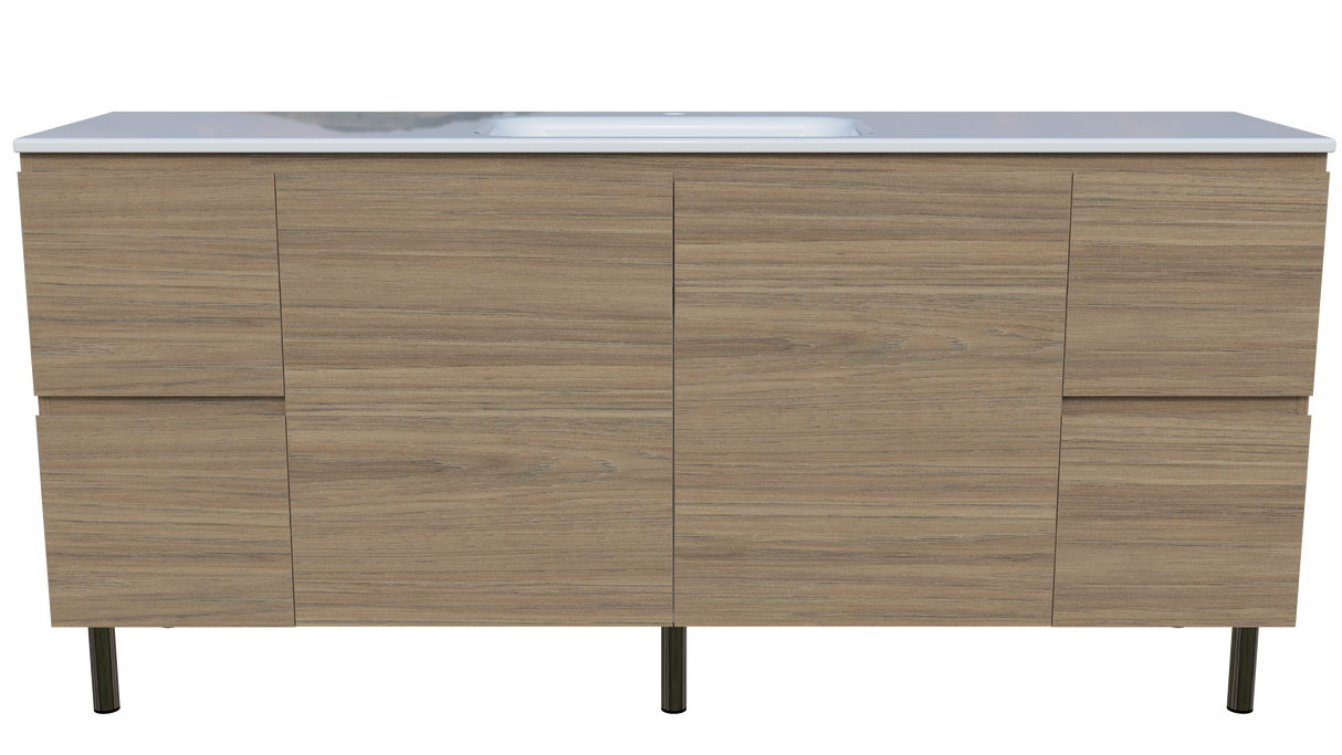 Nevada Vanity 1800mm Centre Bowl Stadium Top On Legs (NEV-V-1800-C-STD-L)