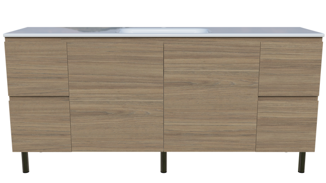 Nevada Vanity 1800mm Centre Bowl Stadium Top On Legs (NEV-V-1800-C-STD-L)