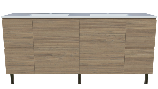 Nevada Vanity 1800mm Double Bowl Regal Top On Legs (NEV-V-1800-D-REG-L)