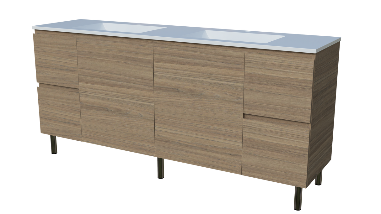 Nevada Vanity 1800mm Double Bowl Regal Top On Legs (NEV-V-1800-D-REG-L)