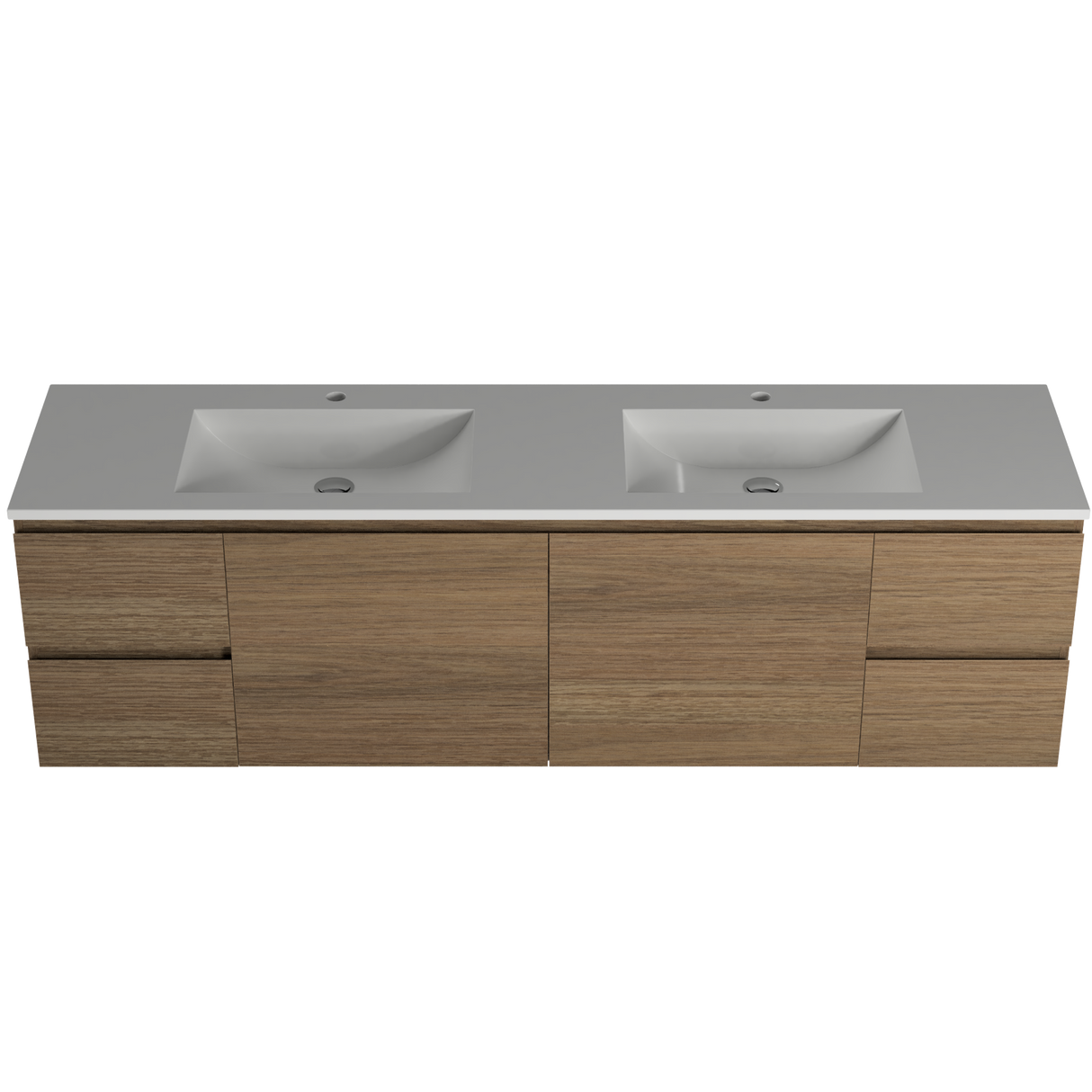 Nevada Vanity 1800mm Double Bowl Regal Top Wall hung (NEV-V-1800-D-REG-W)