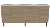 Nevada Vanity 1800mm Double White Gloss Under Counter Basins SilkSurface Top On Legs (NEV-V-1800-D-SSU-L)