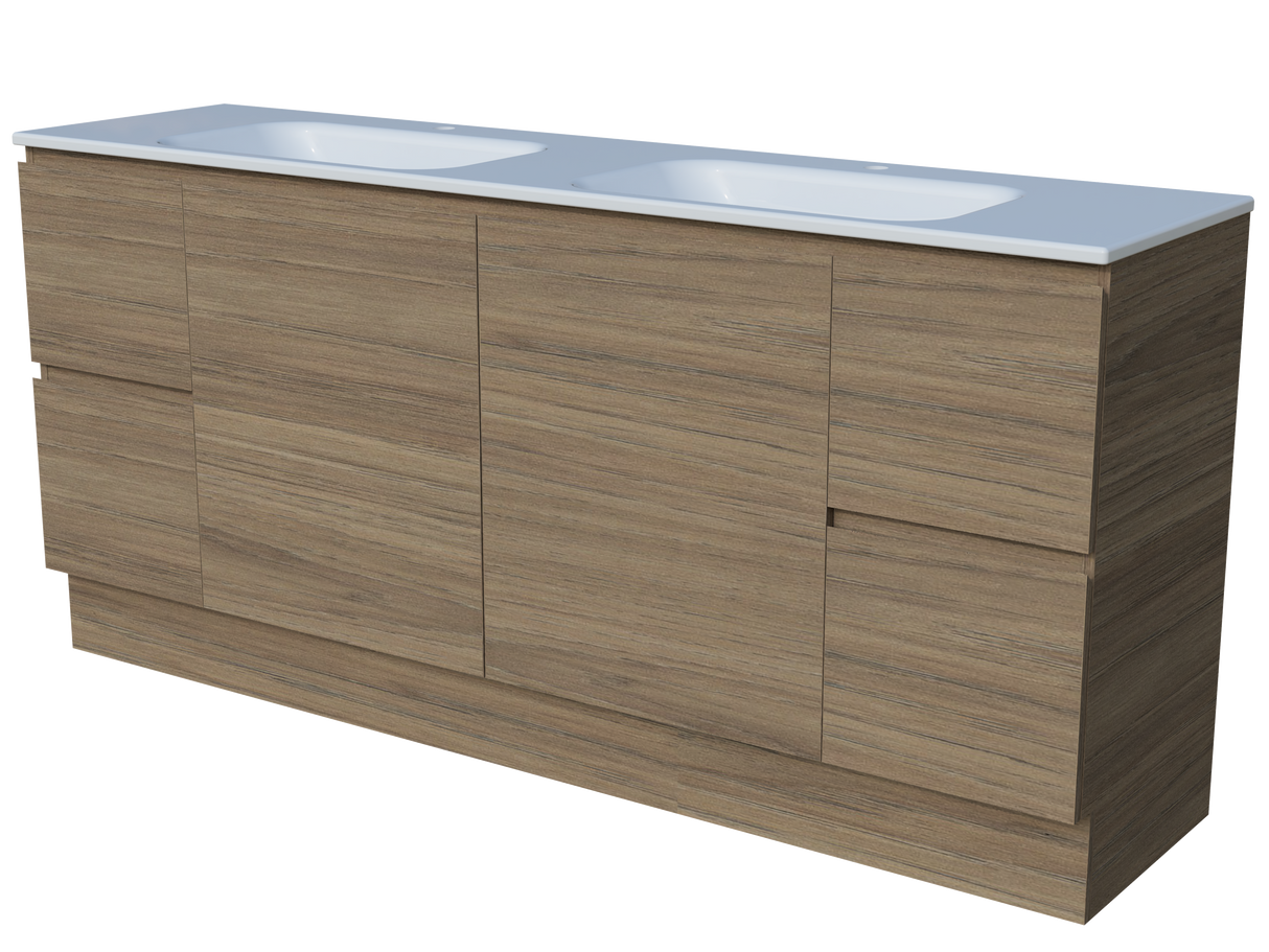 Nevada Vanity 1800mm Double Bowl Stadium Top Floor standing (NEV-V-1800-D-STD-F)