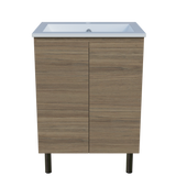 Nevada Vanity 600mm Centre Bowl Alpha Top On Legs (NEV-V-600-C-APH-L)