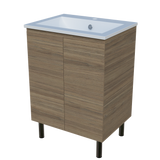 Nevada Vanity 600mm Centre Bowl Alpha Top On Legs (NEV-V-600-C-APH-L)