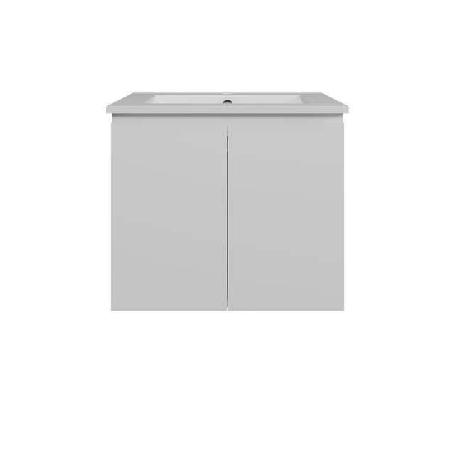 Nevada Vanity 600mm Centre Bowl Alpha Top Wall hung (NEV-V-600-C-APH-W)
