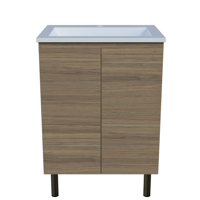 Nevada Vanity 600mm Centre Bowl Regal Top On Legs (NEV-V-600-C-REG-L)