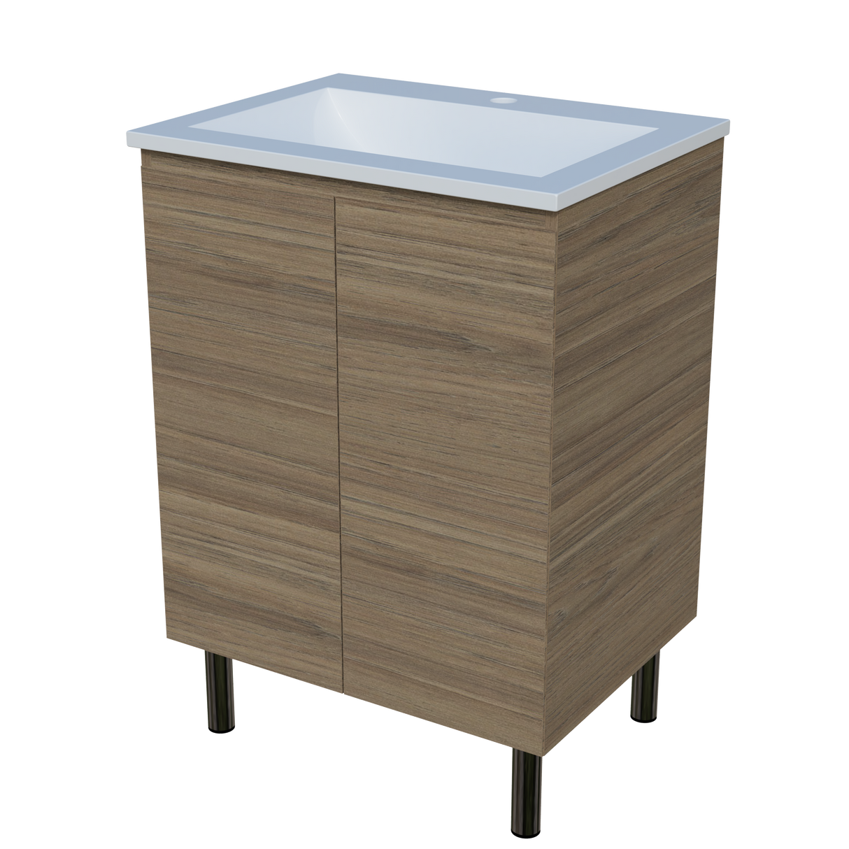 Nevada Vanity 600mm Centre Bowl Regal Top On Legs (NEV-V-600-C-REG-L)