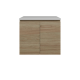 Nevada Vanity 600mm Centre White Gloss Above Counter Basin SilkSurface Top Wall hung (NEV-V-600-C-SSA-W)