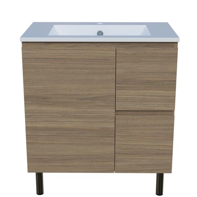 Nevada Vanity 750mm Centre Bowl Alpha Top On Legs (NEV-V-750-C-APH-L)