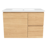 Nevada Vanity 750mm Centre Bowl Alpha Top Wall hung (NEV-V-750-C-APH-W)