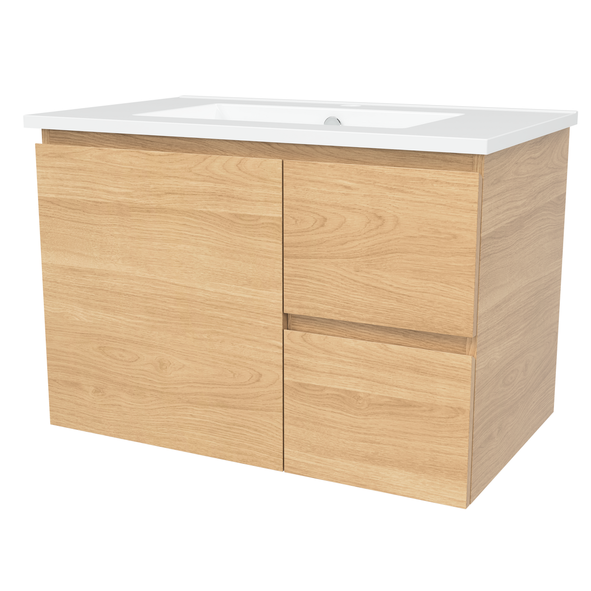 Nevada Vanity 750mm Centre Bowl Alpha Top Wall hung (NEV-V-750-C-APH-W)