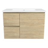Nevada Vanity 750mm Centre Bowl Alpha Top Wall hung (NEV-V-750-C-APH-W)