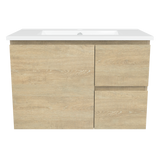 Nevada Vanity 750mm Centre Bowl Alpha Top Wall hung (NEV-V-750-C-APH-W)