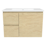 Nevada Vanity 750mm Centre Bowl Alpha Top Wall hung (NEV-V-750-C-APH-W)