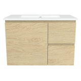 Nevada Vanity 750mm Centre Bowl Alpha Top Wall hung (NEV-V-750-C-APH-W)