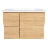 Nevada Vanity 750mm Centre Bowl Alpha Top Wall hung (NEV-V-750-C-APH-W)