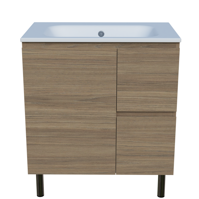 Nevada Vanity 750mm Centre Bowl Haven Top On Legs (NEV-V-750-C-HVN-L)