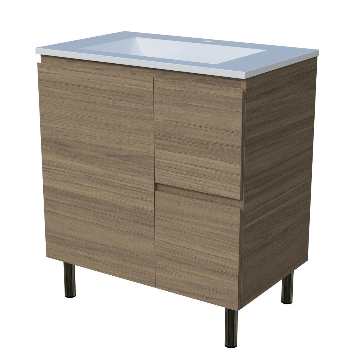Nevada Vanity 750mm Centre Bowl Regal Top On Legs (NEV-V-750-C-REG-L)