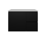 Nevada Vanity 750mm Centre White Gloss Above Counter Basin SilkSurface Top Wall hung (NEV-V-750-C-SSA-W)