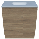 Nevada Vanity 750mm Centre White Gloss Under Counter Basin SilkSurface Top Floor standing (NEV-V-750-C-SSU-F)