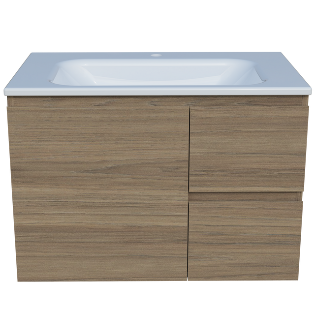 Nevada Vanity 750mm Centre Bowl Stadium Top Wall hung (NEV-V-750-C-STD-W)