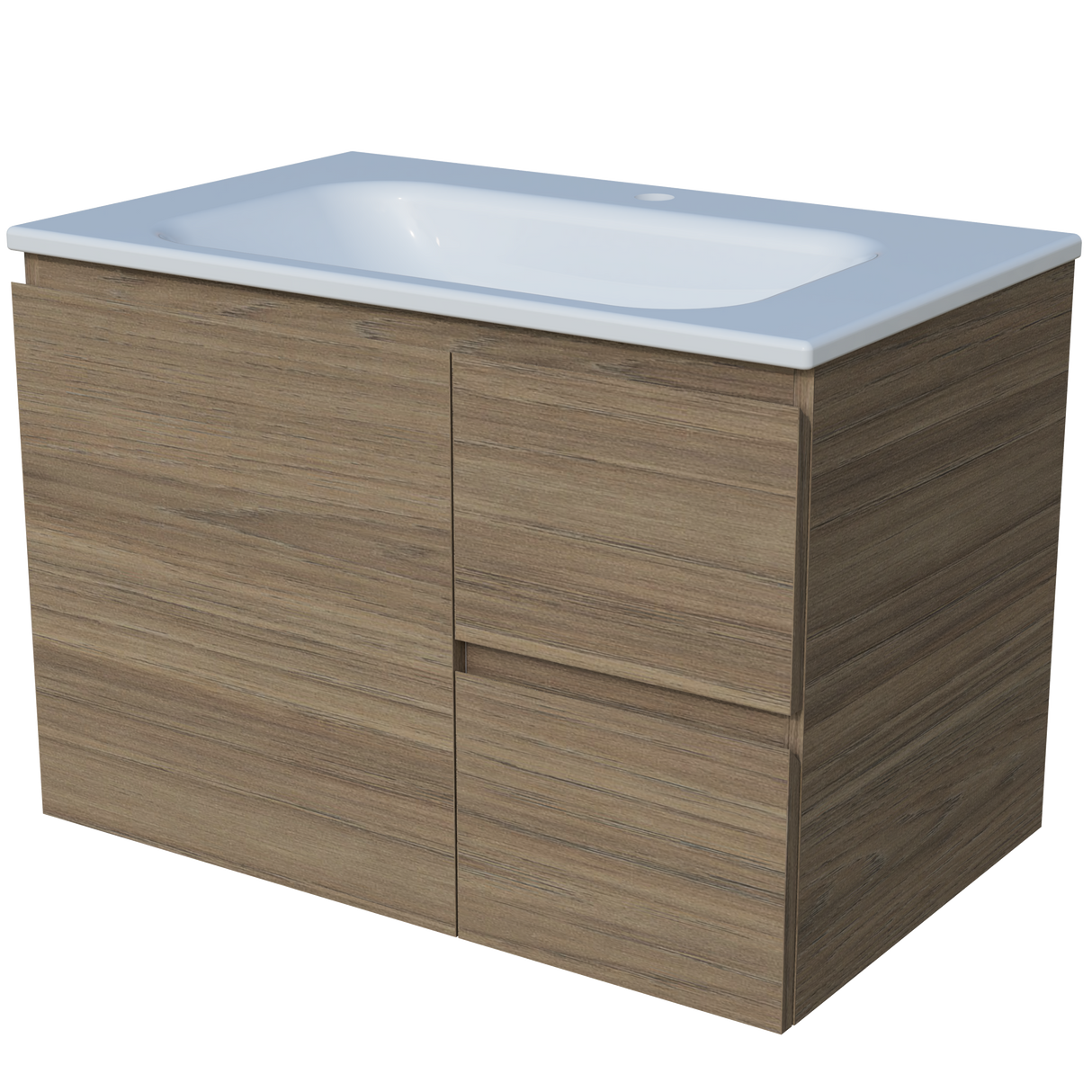 Nevada Vanity 750mm Centre Bowl Stadium Top Wall hung (NEV-V-750-C-STD-W)