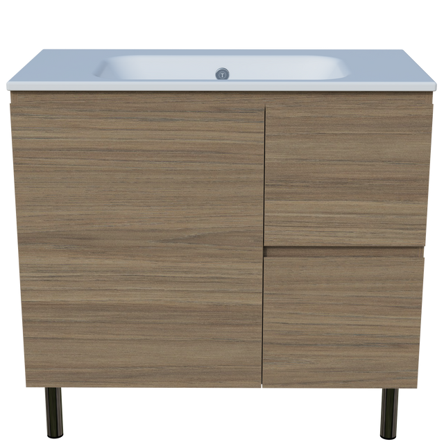 Nevada Vanity 900mm Centre Bowl Haven Top On Legs (NEV-V-900-C-HVN-L)